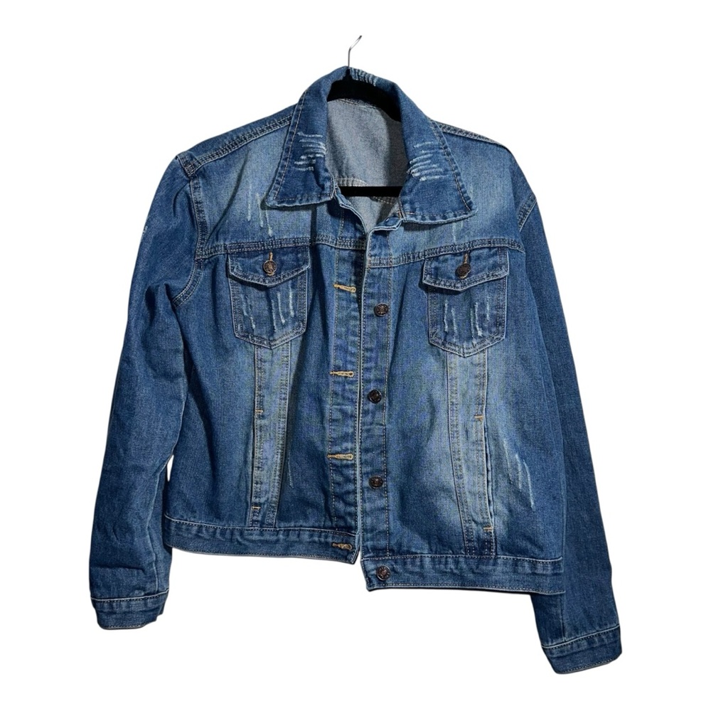EUC UNBRANDED Denim Jacket - PTP: 23”